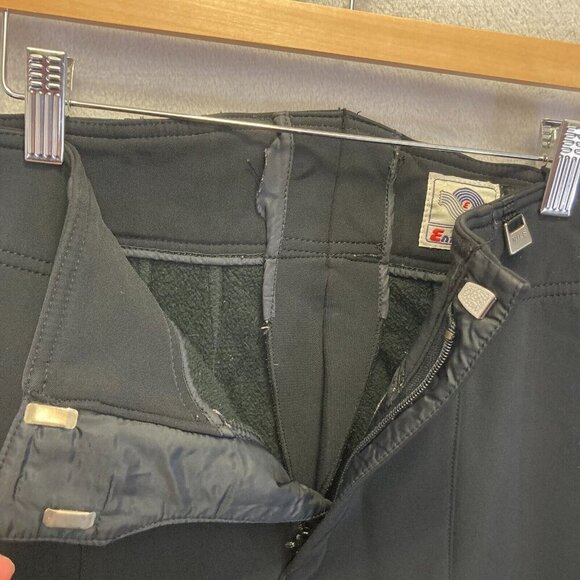 Vintage Nils Skiwear Snow Pants Womens Size 10 Stretch Ski Snow Black Zip Ankle - Picture 9 of 16